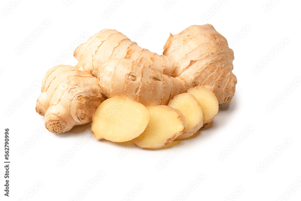 Ginger root isolated on white background. Ginger root isolated on white background.