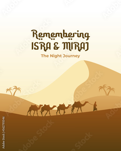 Vector Isra Miraj Poster Template