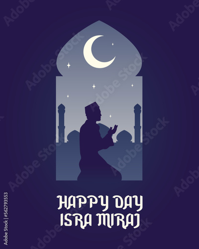 Vector Isra Miraj Poster Template
