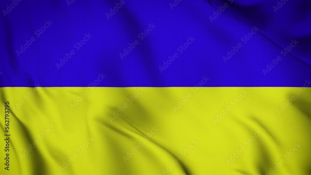 National flag of UKRAINE, with fabric texture. 4K seamless animation of the flag of Ukraine. National flag of UKRAINE, with fabric texture. 4K seamless animation of the flag of Ukraine.