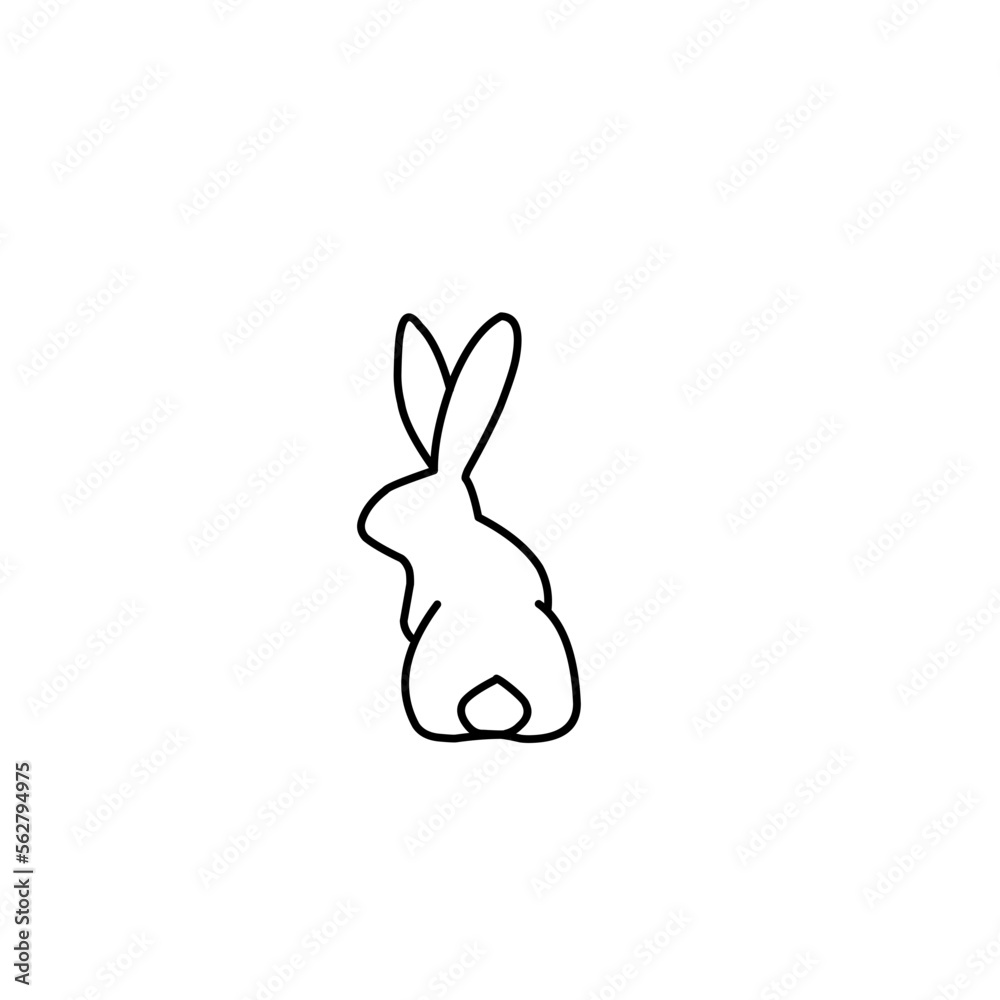 Hand drawn rabbit icons Hand drawn rabbit icons