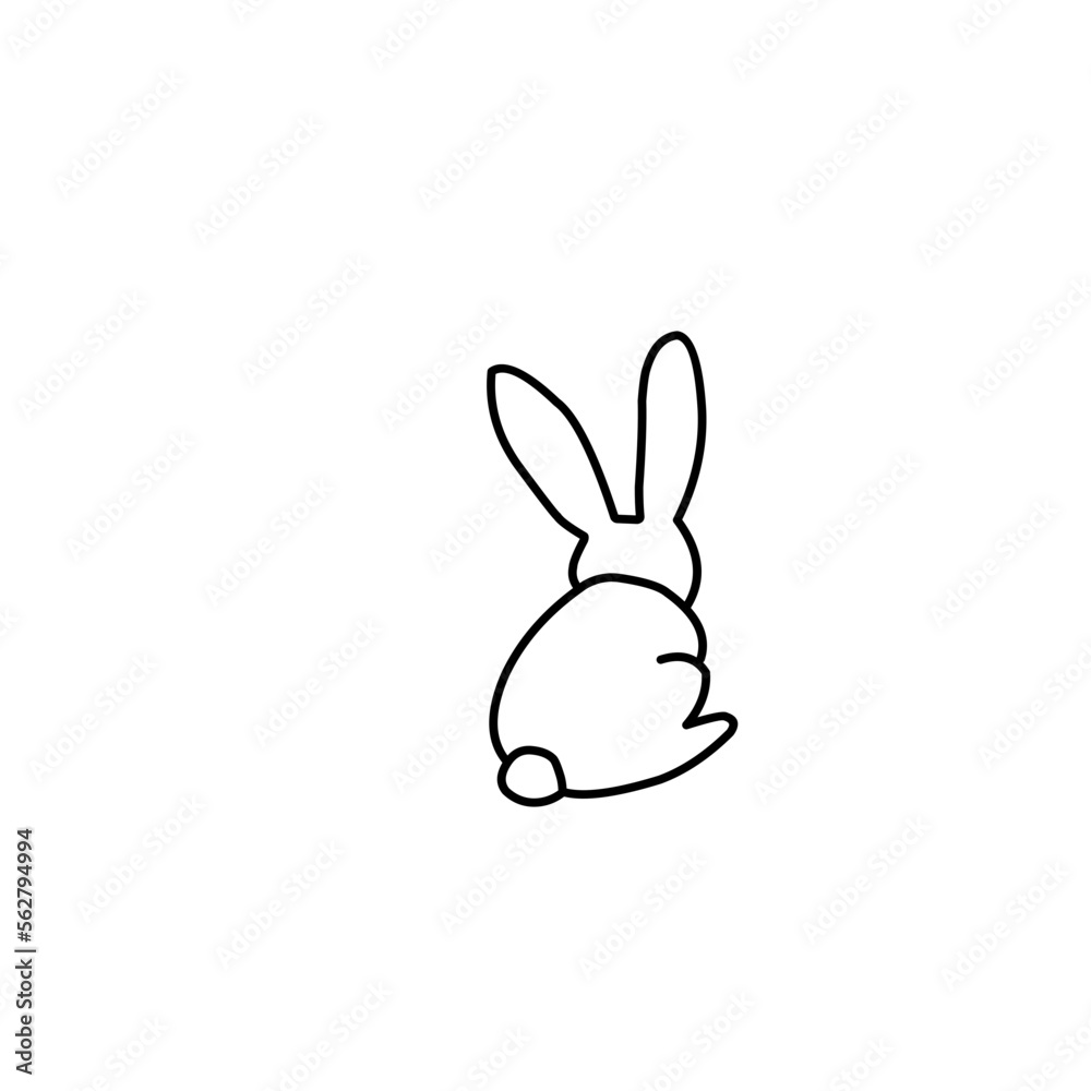 Hand drawn rabbit icons Hand drawn rabbit icons