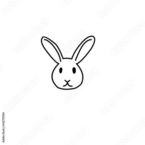 Hand drawn rabbit icons