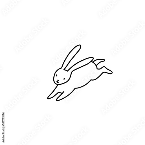 Hand drawn rabbit icons