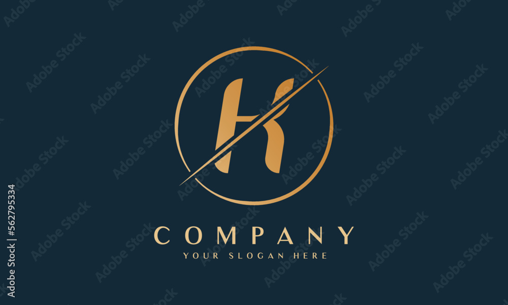 Sliced Letter K Logo With Circle Shape. Letter K Luxury Logo Template In Gold Color. Beautiful Logotype Design For Luxury Company Branding. Sliced Letter K Logo With Circle Shape. Letter K Luxury Logo Template In Gold Color. Beautiful Logotype Design For Luxury Company Branding.
