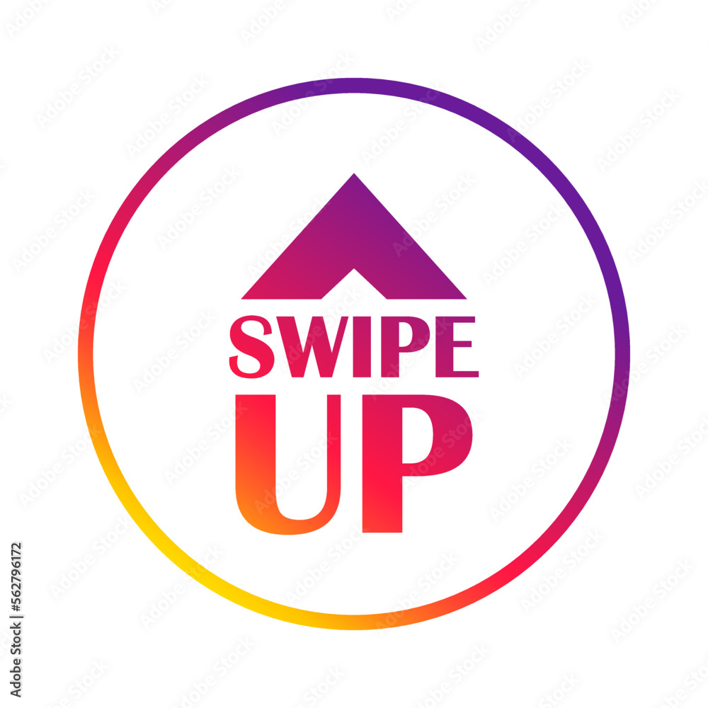 Swipe up lettering with arrow pointer for stories . Social media. Vector illustration. Swipe up lettering with arrow pointer for stories . Social media. Vector illustration.