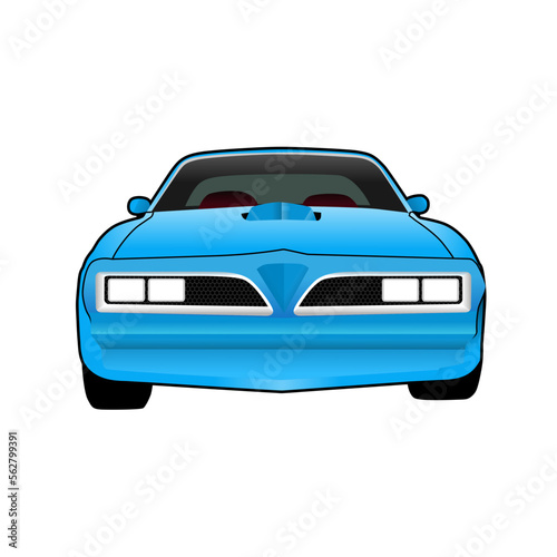 American Classic Sports Car. Vector illustration.