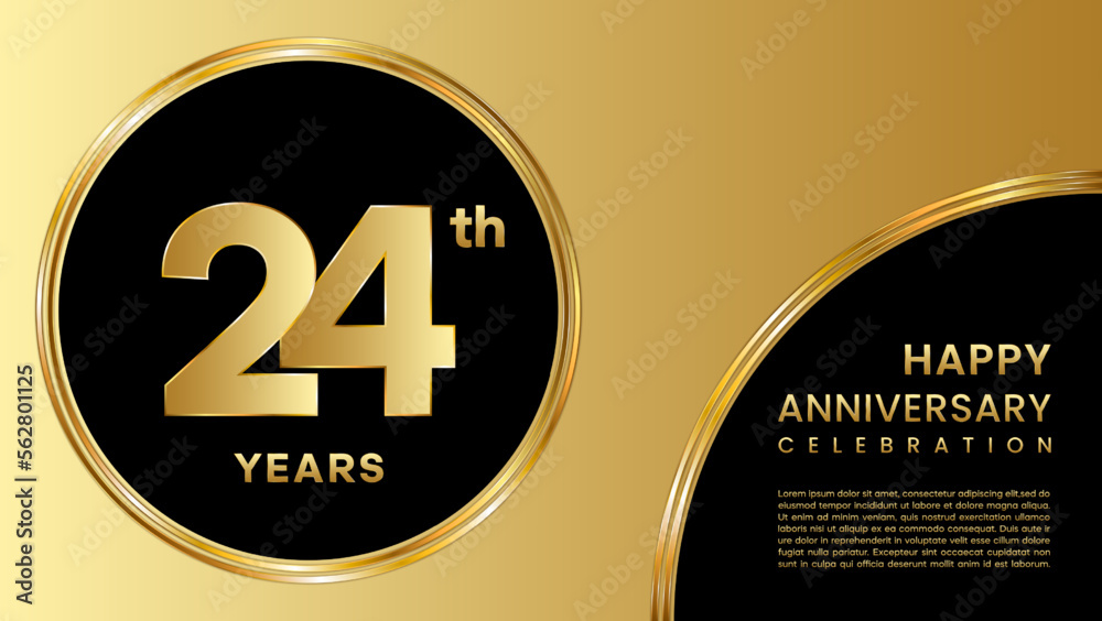 24th Anniversary Celebration. Template design for anniversary ...