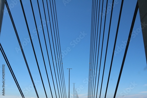 Traveling on the Öresund Bridge E 20 from Sweden to Denmark via the Baltic Sea, Sweden