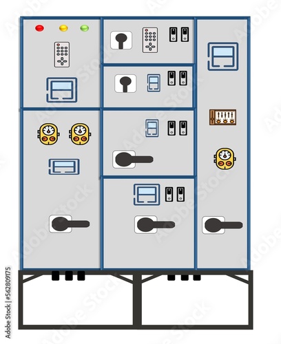 Plakat w ramie electrical control panel, electric LT panel, scada system, Solar ACDB 