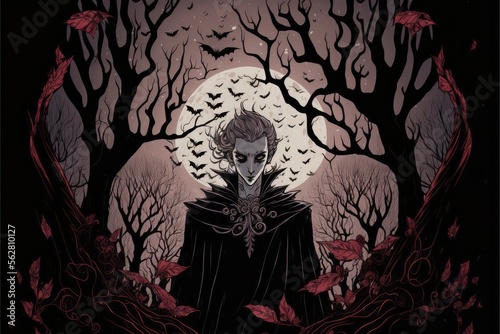 scary halloween vampire