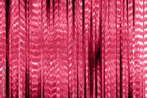 Viva Magenta color of the year 2023. Trendy concept poster. 3d red Foil on black Background. Abstract Wallpaper art.