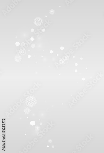 Silver Snow Vector Grey Background. Christmas