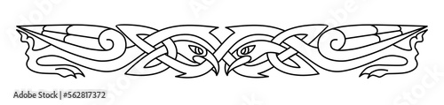 Celtic national style interlaced pattern isolated vector. Celtic knot vector illustration. Ancient nordic symbol.
