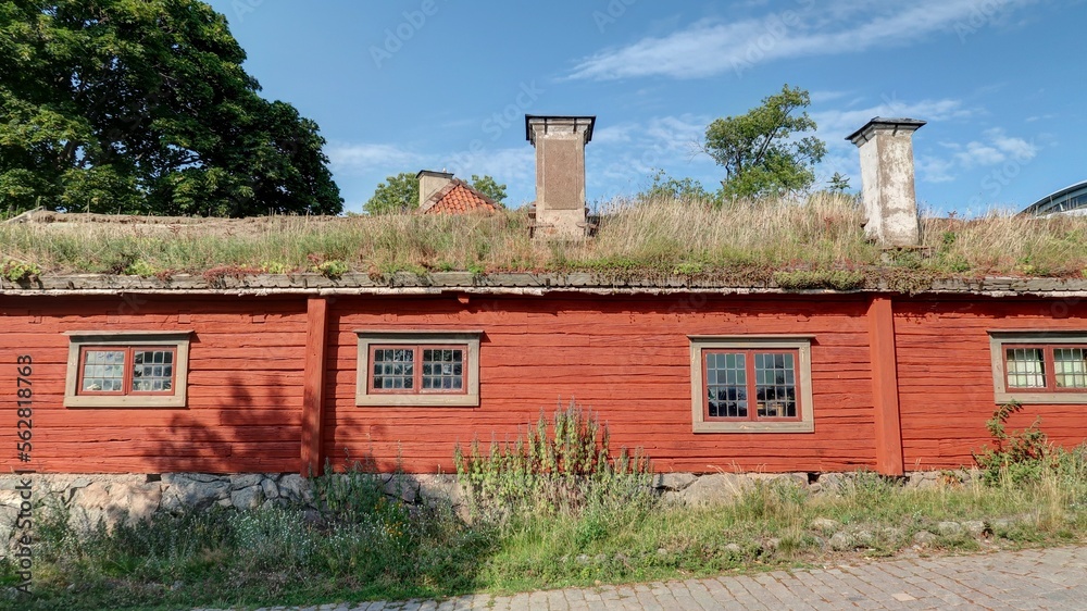 maison traditionnelle ancienne suédoise 