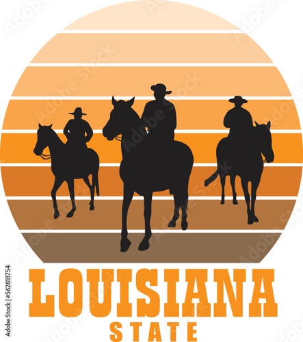 tshirt with cowboys louisiana vintage colors