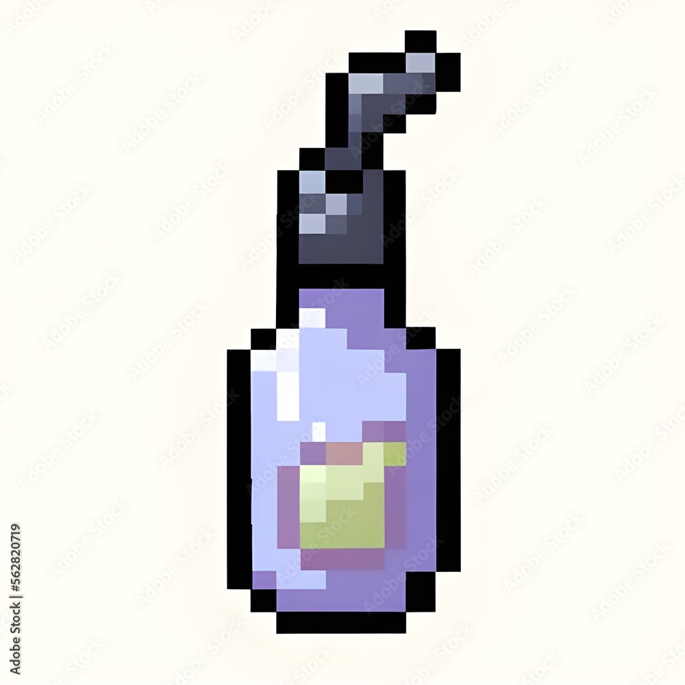 Fototapeta premium Shampoo pixel art. Generative AI.