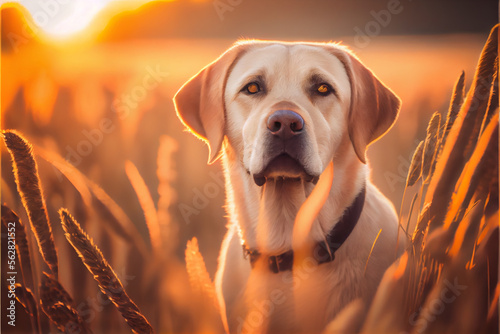 golden retriever in the field