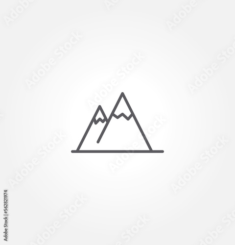 Free Download mountain icon vector illustration logo template for many purpose. Isolated on white background. - GFXLoad