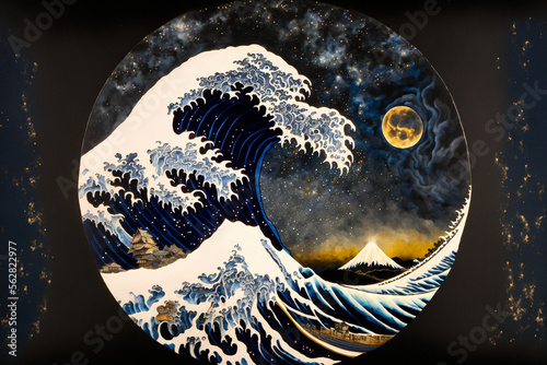 Hokusai the great wave variation photo