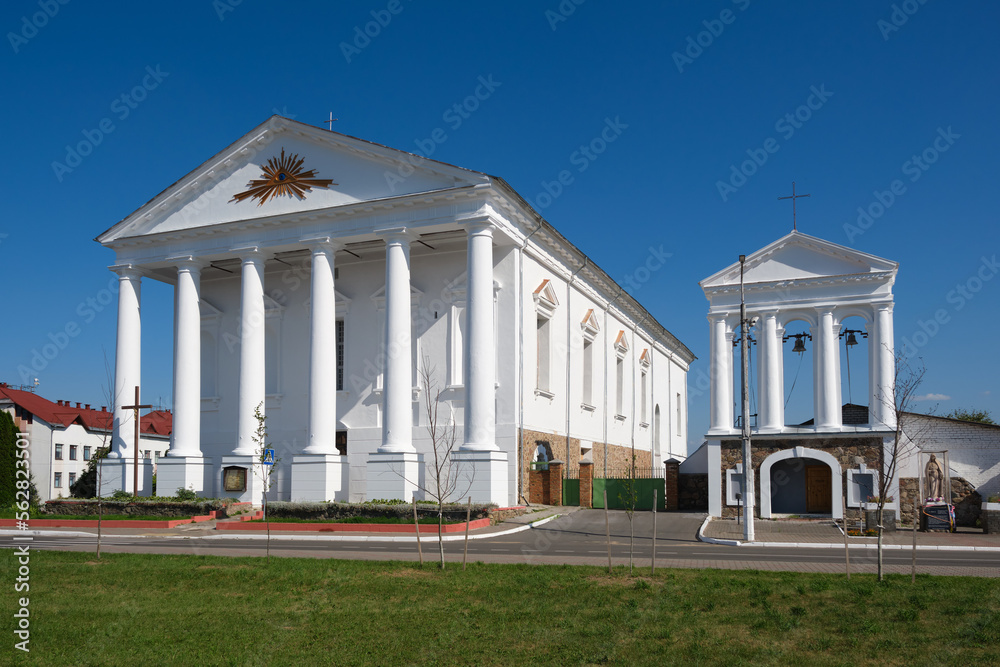 Old ancient catholic St Joseph Church, Volozhin city, Minsk region, Belarus.