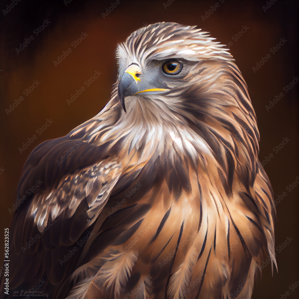 Rough Legged hawk pastel double exposure generative ai Rough Legged hawk pastel double exposure generative ai