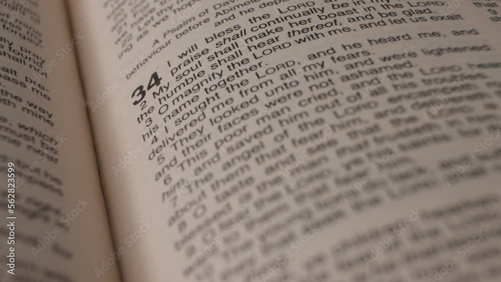 Close up page reading of the new testament in the bible
Close up page reading of the new testament in the bible