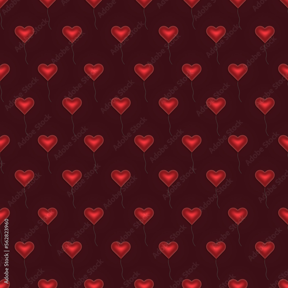 3d hearts balloons pattern 3d hearts balloons pattern