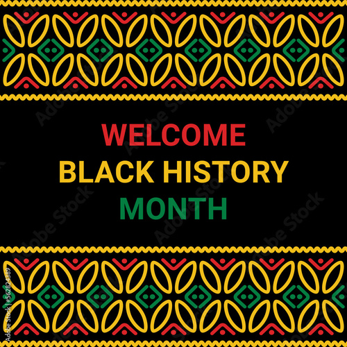 Vector black history month social media post vector design celebrated annually in February