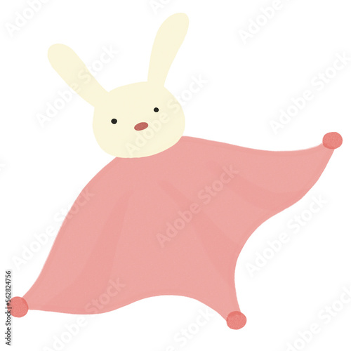 Doudou lapin illustré