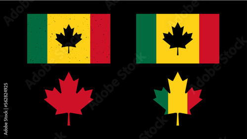 Canada Canadian Flag Black History Month Colors