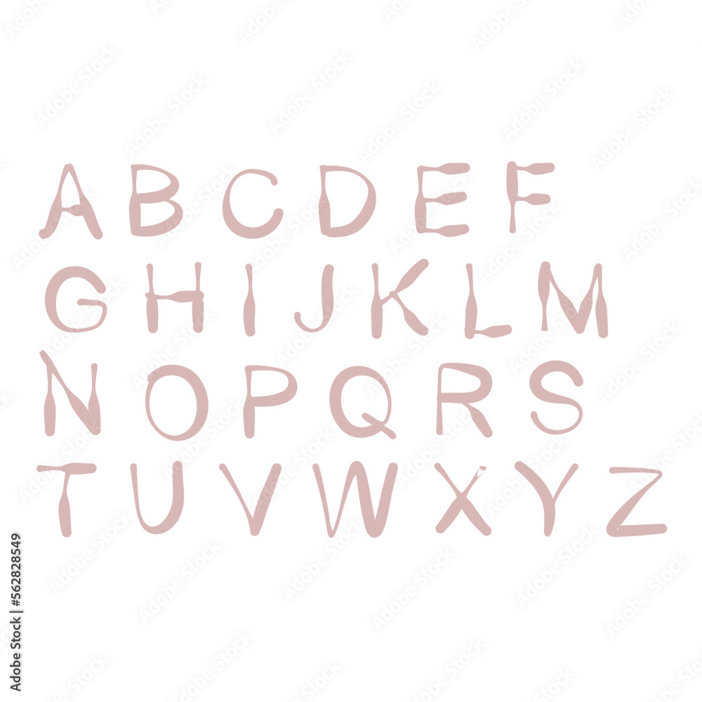 hand drawn alphabet hand drawn alphabet