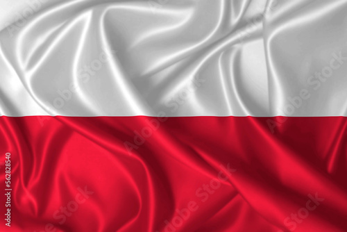 Flag of Poland waving in the wind