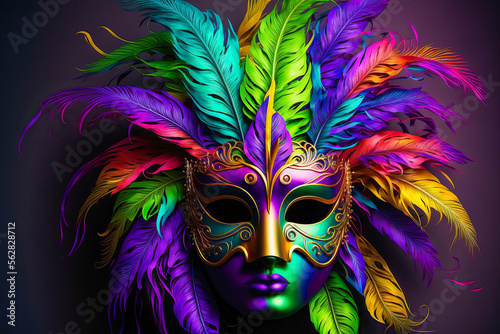 Carnival mask .Traditional mask for carnival, generative ai