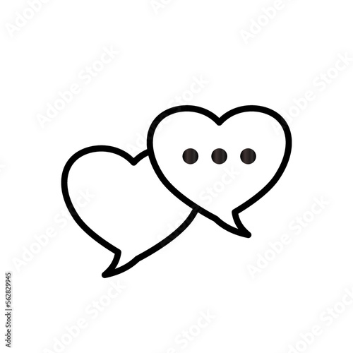 Love chat - vector icon