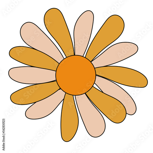 70's Retro muted icon illustration