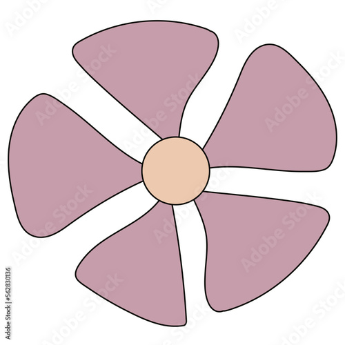 70's Retro muted icon illustration