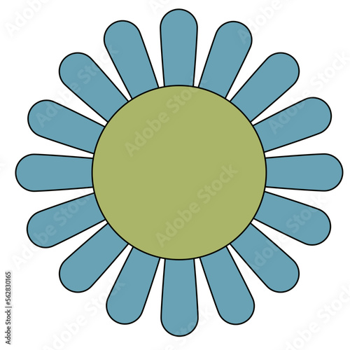 70's Retro muted icon illustration