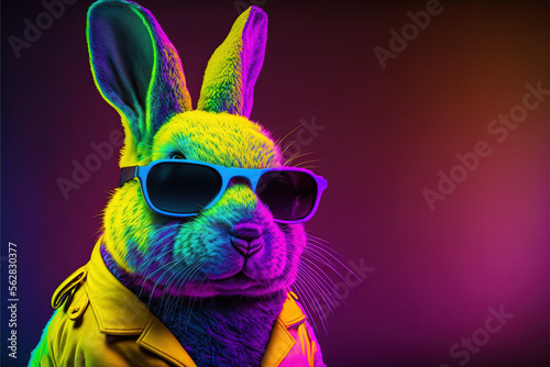 psychedelic. illustration. abstract. rabbit. vector