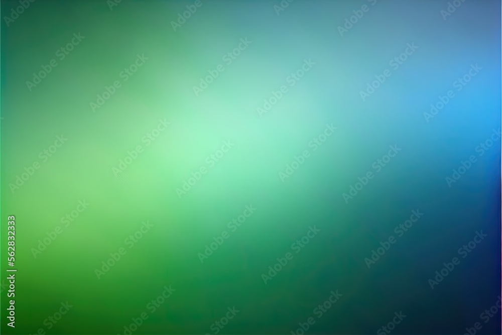 Abstract Green and Blue Gradient Background. Generative AI.