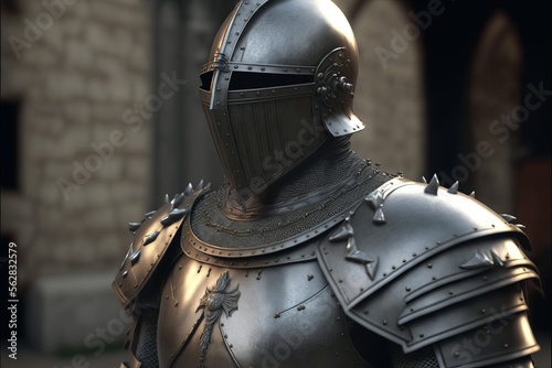 Medieval knight armor, AI generated