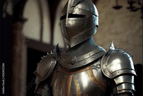 Medieval knight armor, AI generated