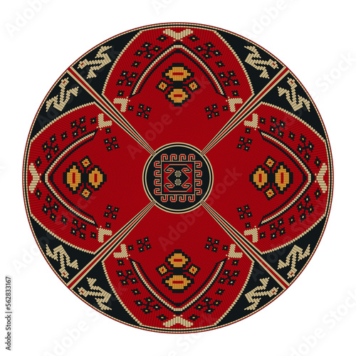 Kilim round design element 14