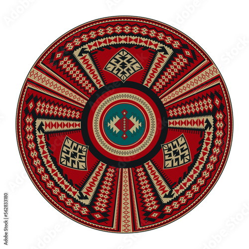 Kilim round design element 15