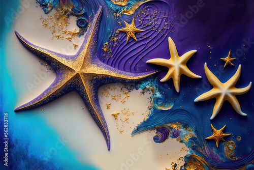 Luxurious fluid art in gold...