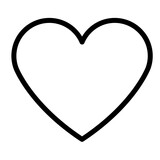 Heart love icon outlined