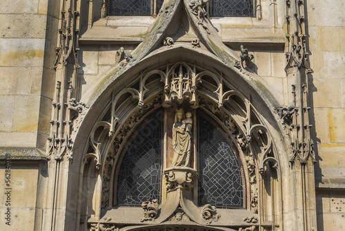 Gothic-style parish church of Saint-Aspais  Eglise Saint-Aspais  in Melun  built at beginning of XVI century. Melun  Seine-et-Marne department  Ile-de-France region  France.