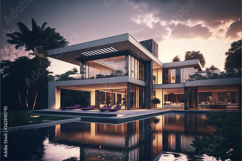 Luxury Villa, High Class Real Estate, Rich House, Generative ai © Artofinnovation