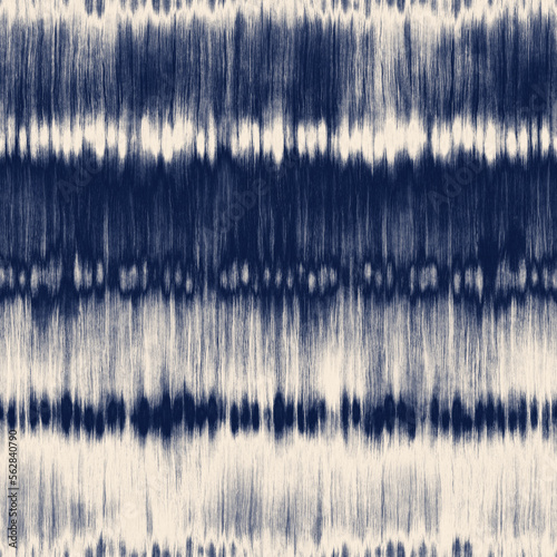 Storm Blue Tie-Dye Effect Textured Striped Pattern