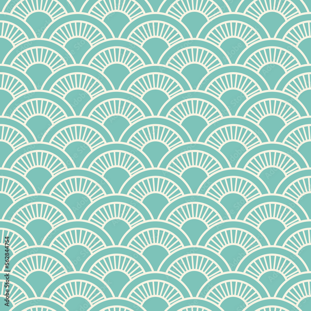 Classic geometric fish scale pattern, vector seamless pattern Classic geometric fish scale pattern, vector seamless pattern